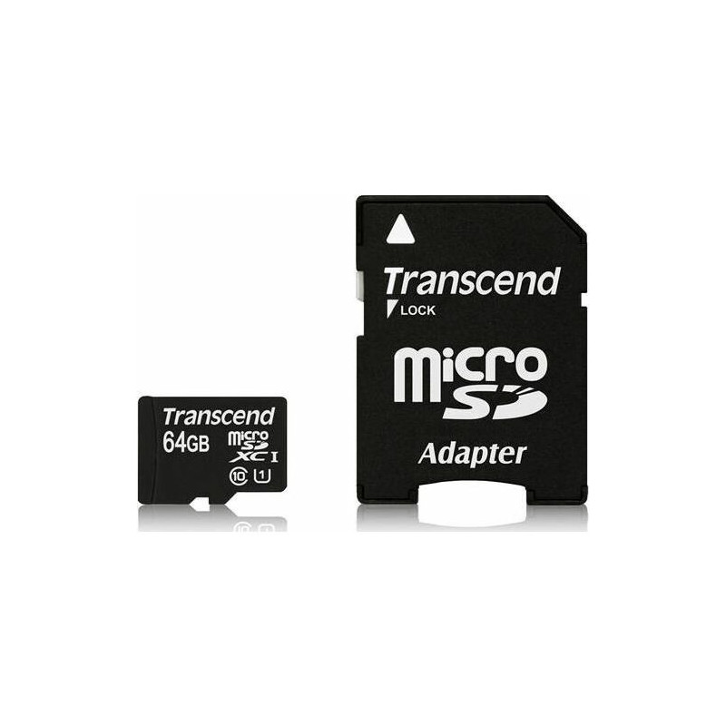 Transcend Premium MicroSDXC Card 64 GB Class 10 UHS-I / U1 (TS64GUSDU1)