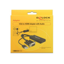Delock Adapter VGA + Audio to HDMI with Kabel Black Delock Adapter VGA + Audio to HDMI with Kabel Black