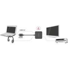 Delock Adapterio kabelis HDMI-A Stecker HDMI + Audio Ištraukiklis 4K Delock Adapterio kabelis HDMI-A Stecker HDMI + Audio Ištraukiklis 4K