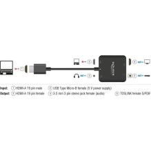 Kabelis Delock DELOCK HDMI Audio Extractor 4K 60 Hz kompakt Kabelis Delock DELOCK HDMI Audio Extractor 4K 60 Hz kompakt