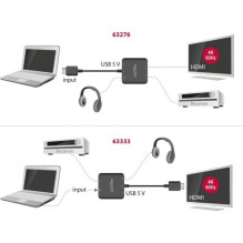Kabelis Delock DELOCK HDMI Audio Extractor 4K 60 Hz kompakt Kabelis Delock DELOCK HDMI Audio Extractor 4K 60 Hz kompakt