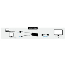 Logilink VGA converter with audio to HDMI compliant with High Speed