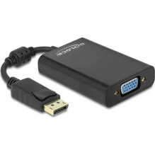 Kabelis Delock DELOCK Adapterkabel DisplayPort 1.1 Stecker VGA Buchse + Audio 21cm schwarz Kabelis Delock DELOCK Adapterkabel DisplayPort 1.1 Stecker VGA Buchse + Audio 21cm schwarz