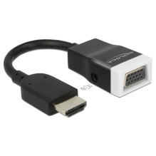 DELOCK HDMI Adapter A - D-Sub15 St / Bu screwless +Audio +Kab