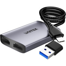 Unitek V1427A01 USB-C / A adapter to 2x HDMI MST FullHD Unitek V1427A01 USB-C / A adapter to 2x HDMI MST FullHD