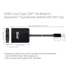 Club3D MST-Hub USB 3.2 Typ C 2x DP 4K60Hz St / Bu retail