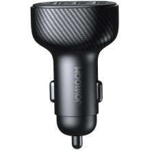 Automobilinis įkroviklis Joyroom su skaitmeniniu ekranu, U+U+U, 17W, Black (JR-CCD03)