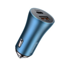 Baseus Car Charger Golden Contactor Pro Dual Quick Charger U+C, PD 3.0, QC 4+, SCP FCP AFC (with Type-C - Lightning 1m B