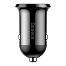 Baseus Automobilinis įkroviklis Grain Pro Dual USB 4.8A Black (CCALLP-01)