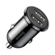 Baseus Car Charger Grain Pro Dual USB 4.8A Black (CCALLP-01)
