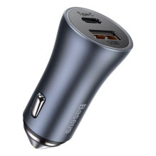 Baseus Car Charger Golden Contactor Pro Dual Quick Charger U+C, PD 3.0, QC 4+, SCP FCP AFC (With Type-C - Lightning 1m B