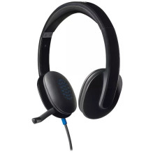 Logitech USB ausinės H540 (juoda, mažmeninė) Logitech USB ausinės H540 (juoda, mažmeninė)