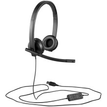 LOGITECH H570e „Mono Teams“ versijos ausinės su mikrofonu, juodos LOGITECH H570e „Mono Teams“ versijos ausinės su mikrofonu, juodos