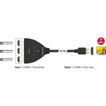 DELOCK HDMI jungiklis 3 Eingänge - 1 Ausgang 4K 0.50m DELOCK HDMI jungiklis 3 Eingänge - 1 Ausgang 4K 0.50m