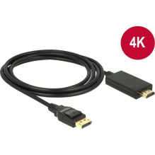 DELOCK Displayport Kabel DP - HDMI St / St 4K 2.00m Black DELOCK Displayport Kabel DP - HDMI St / St 4K 2.00m Black