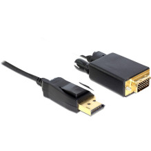 DELOCK Displayport Kabel DP – DVI(24+1) St / St 5.00m Juoda DELOCK Displayport Kabel DP – DVI(24+1) St / St 5.00m Juoda