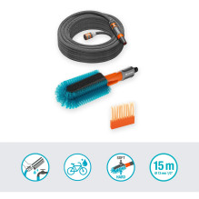 Gardena Cleansystem Fahrrad Wasch-Set (Gray / turquoise, incl. 10 Seifenstäbchen, Schlauch, Reinigungsspritze) Gardena Cleansystem Fahrrad Wasch-Set (Gray / turquoise, incl. 10 Seifenstäbchen, Schlauch, Reinigungsspritze)