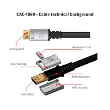 Club3D DisplayPort cable 1.4 HBR3 32.4Gb / s 4m 8K60Hz St / St retail Club3D DisplayPort cable 1.4 HBR3 32.4Gb / s 4m 8K60Hz St / St retail