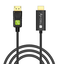 Techly DisplayPort 1.2 to HDMI cable Black 1m Techly DisplayPort 1.2 to HDMI cable Black 1m