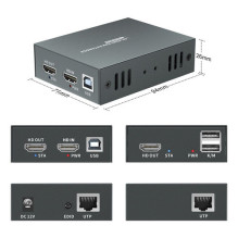 LevelOne HDMI Extension kit Cat5 / 6 4K / 60Hz 100m Black