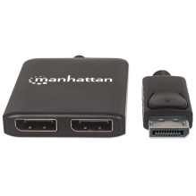 MANHATTAN Splitter 2-Port Display-Port mit MST 4K@30HZ MANHATTAN Splitter 2-Port Display-Port mit MST 4K@30HZ