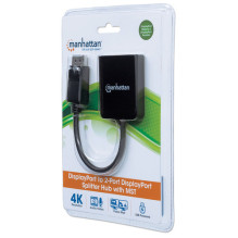 MANHATTAN Splitter 2-Port Display-Port mit MST 4K@30HZ MANHATTAN Splitter 2-Port Display-Port mit MST 4K@30HZ