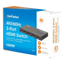 MANHATTAN 4K 60Hz 3 prievadų HDMI jungiklis MANHATTAN 4K 60Hz 3 prievadų HDMI jungiklis