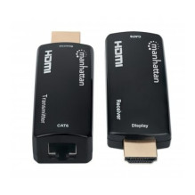 MANHATTAN kompaktiška 1080p HDMI per Ethernet plėtimo komplektas MANHATTAN kompaktiška 1080p HDMI per Ethernet plėtimo komplektas