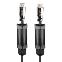 LINDY HDMI šviesolaidinis hibridinis kabelis, gepanzert 8K60Hz 30m