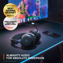 SteelSeries Belaidės ausinės Arctis Nova 7 Wireless Black Schwarz (61553)