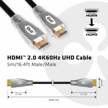 Club3D HDMI cable A - A 2.0 High Speed 4K60Hz UHD 5 meter polybag