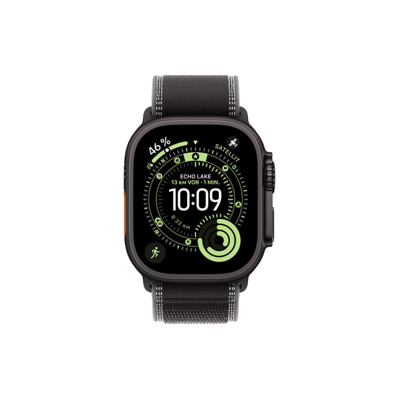 Apple „Watch Ultra 3 Titanium Cellular“ 49mm Juoda (tako kilpos juoda / pilka) S / M