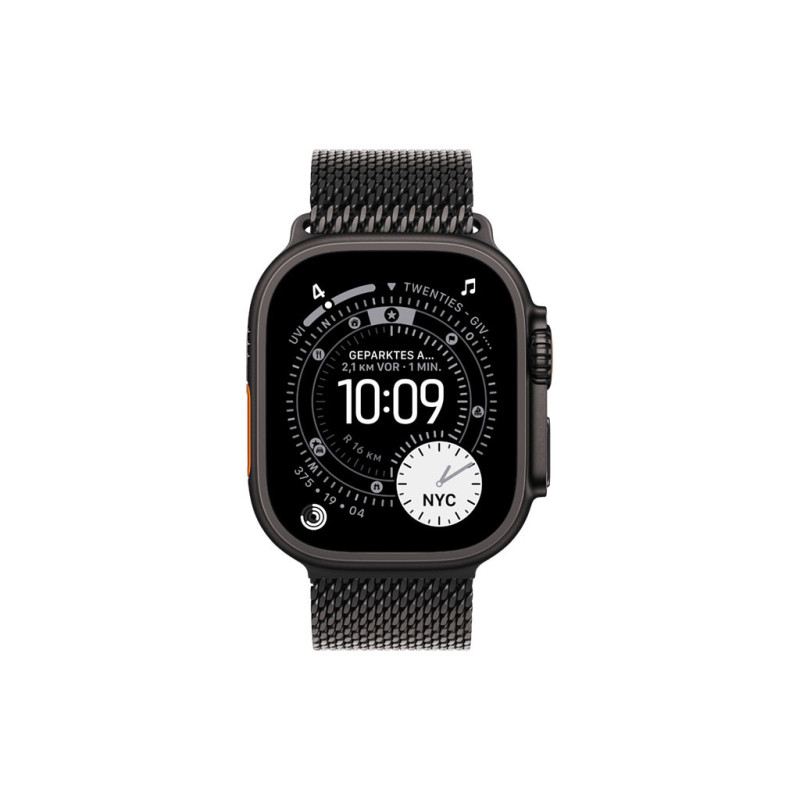 Watch Apple Watch Ultra 3 (2025) 5G 49mm Black Titanium Case with Black Titanium Milanese Loop M - Black