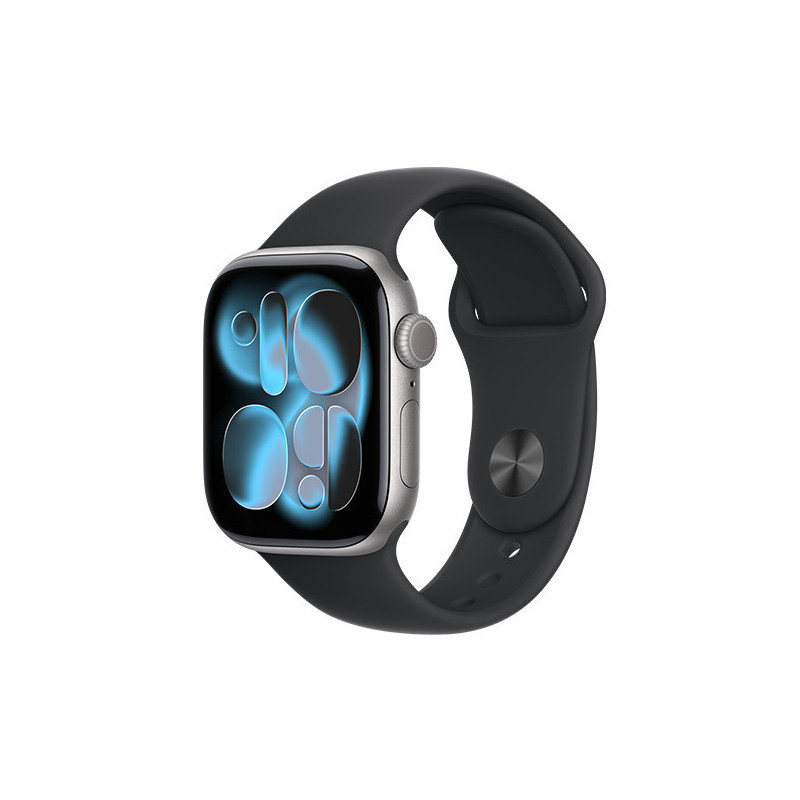Apple Watch Series 11 GPS 42mm Space Grey aliuminio korpusas su Black sportine apyranke S / M MEQW4LW / A