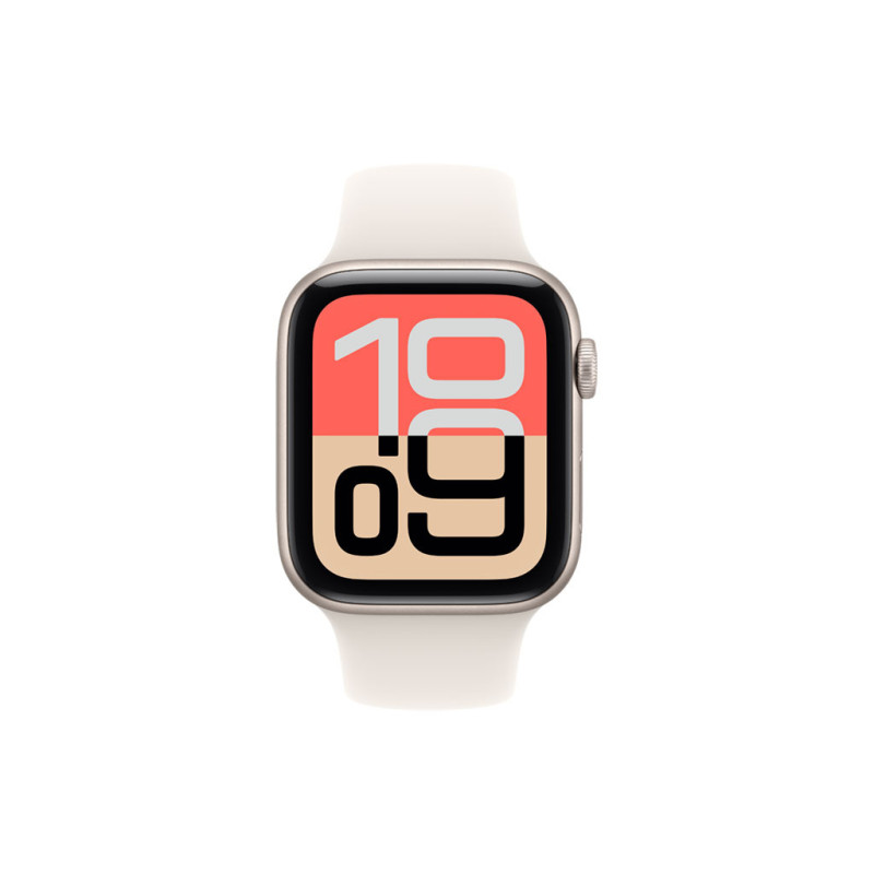 Apple Watch SE 3 GPS 44mm Starlight Aluminum Case with Starlight Sport Band - S / M