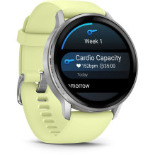Garmin Venu4-45 silver / citrinų juostelė