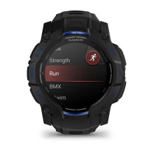 Garmin „Instinct 3 AMOLED“, 50mm, juoda / mėlyna Garmin „Instinct 3 AMOLED“, 50mm, juoda / mėlyna