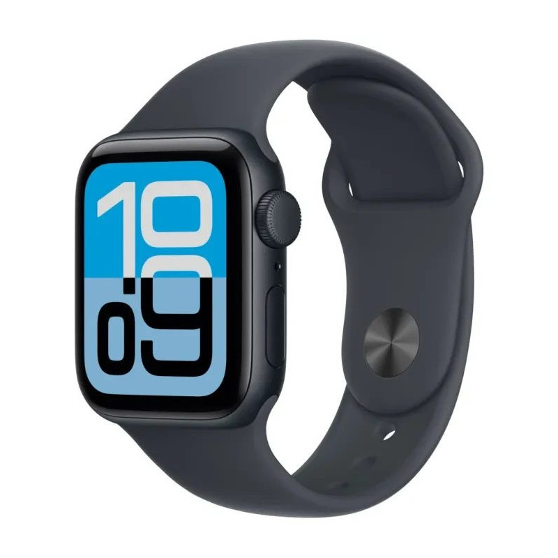 Apple Watch SE 3 GPS 40mm Midnight aliuminio korpusas su Midnight sportine apyranke - S / M