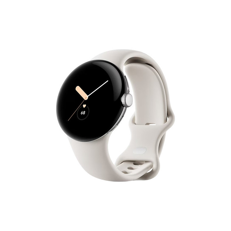 Watch Google Pixel Watch LTE 41mm Polished Silver Case with Sport Band - Chalk