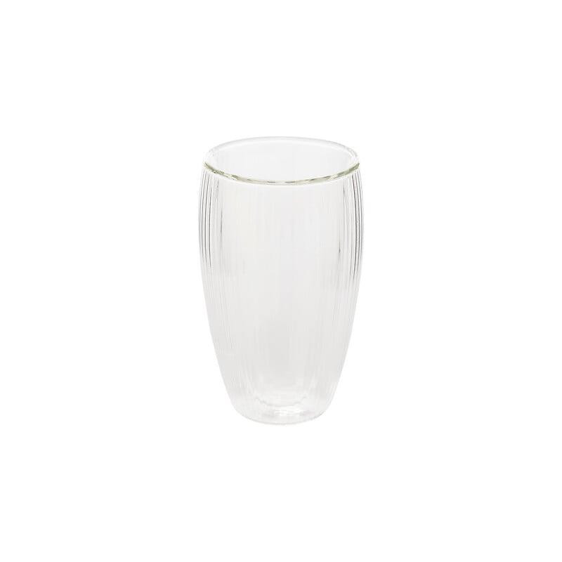 Double wall glass mug, clear, 0.350 l
