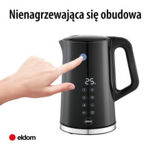 Elektrinis Virdulys - ELDOM C540 Jetty 1,7L, 4 Temperatūros Nustatymai, Automatinis Išjungimas