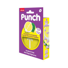 Kempinė - Vileda Punch Lanksti Kempinė, Tinkama Indaplovėje, Citrinų Kvapas Kempinė - Vileda Punch Lanksti Kempinė, Tinkama Indaplovėje, Citrinų Kvapas