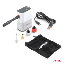Mini kompresor rowerowy bezprzewodowy bezszczotkowy z wyświetlaczem LED 40W USB-C AMIO-04946