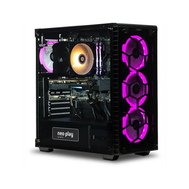 Neo Play Light L1 / AMD R5 8400F / RTX 5050 8GB / 16GB DDR5 / 1TB SSD / WiFi / Windows 11 Home / 2 metų garantija