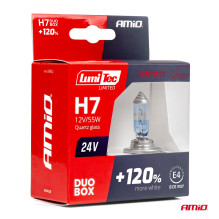 Żarówki halogenowe H7 24V 70W PX26d LumiTec LIMITED +120% DUO AMIO-04952 Żarówki halogenowe H7 24V 70W PX26d LumiTec LIMITED +120% DUO AMIO-04952
