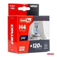 Żarówki halogenowe H4 24V 75 / 70W LumiTec LIMITED +120% DUO AMIO-04951 Żarówki halogenowe H4 24V 75 / 70W LumiTec LIMITED +120% DUO AMIO-04951