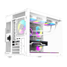 Kompiuterio korpusas - darkFlash B275 PRO Mini Tower, M-ATX / ITX, 6 ventiliatorių, balta Kompiuterio korpusas - darkFlash B275 PRO Mini Tower, M-ATX / ITX, 6 ventiliatorių, balta