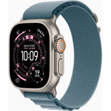 Išmanusis laikrodis Apple Watch Ultra 3 GPS + Cellular 49mm Natural Titanium / Alpine Loop M Blue (MEWM4QR / A)