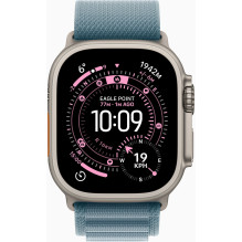 Smartwatch Apple Watch Ultra 3 GPS + Cellular 49mm Natural Titanium / Alpine Loop M Blue (MEWM4QR / A)