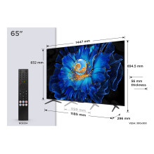 TCL C69KS 65C69KS TV 165.1 cm (65") 4K Ultra HD Smart TV Wi-Fi Metallic